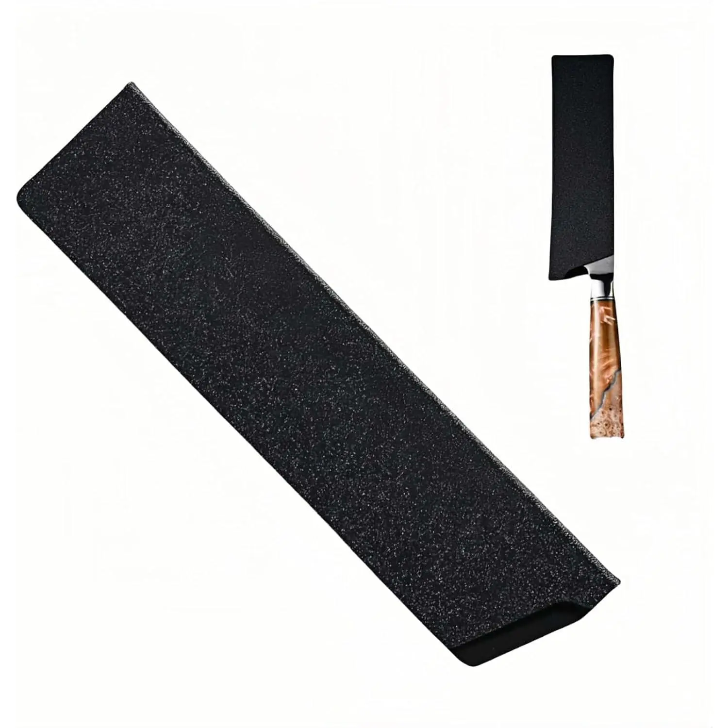 Professional 8-Inch Knife Sheath, Black ABS Plastic with Felt Lining, Waterproof Blade Guard Cover for 7-8 Inch Chef Knives, Kitchen Storage, Travel Protection