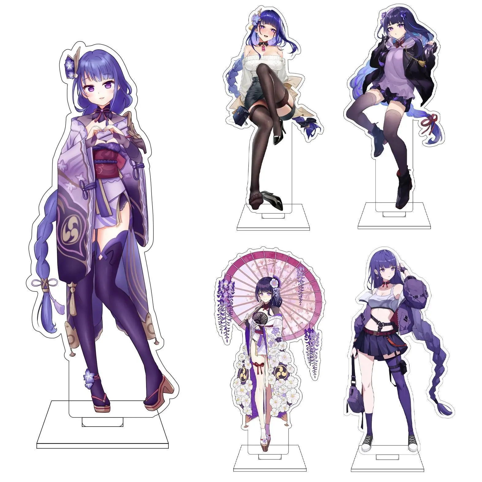 16CM Anime Genshin Impact Cosplay Acrylic Figure Stand Plate Beelzebul Raiden Shogun Ornaments Gifts
