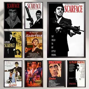 Movie S-Scarface Poster Versatile Waterproof Wall Decor Self Adhesive Perfect for Any Room & Ideal Gift Themed movie poster film memorabilia poster Movie related poster home decor wall art modern poster