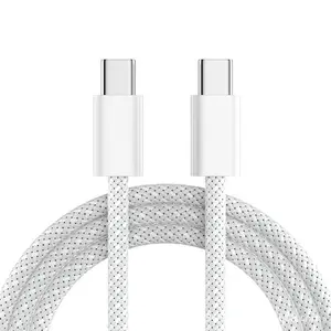 Type-C Data Cable, 60w Fast Charging, Compatible with Apple, Samsung, Huawei, Braided, Durable, Charge and Transfer in One