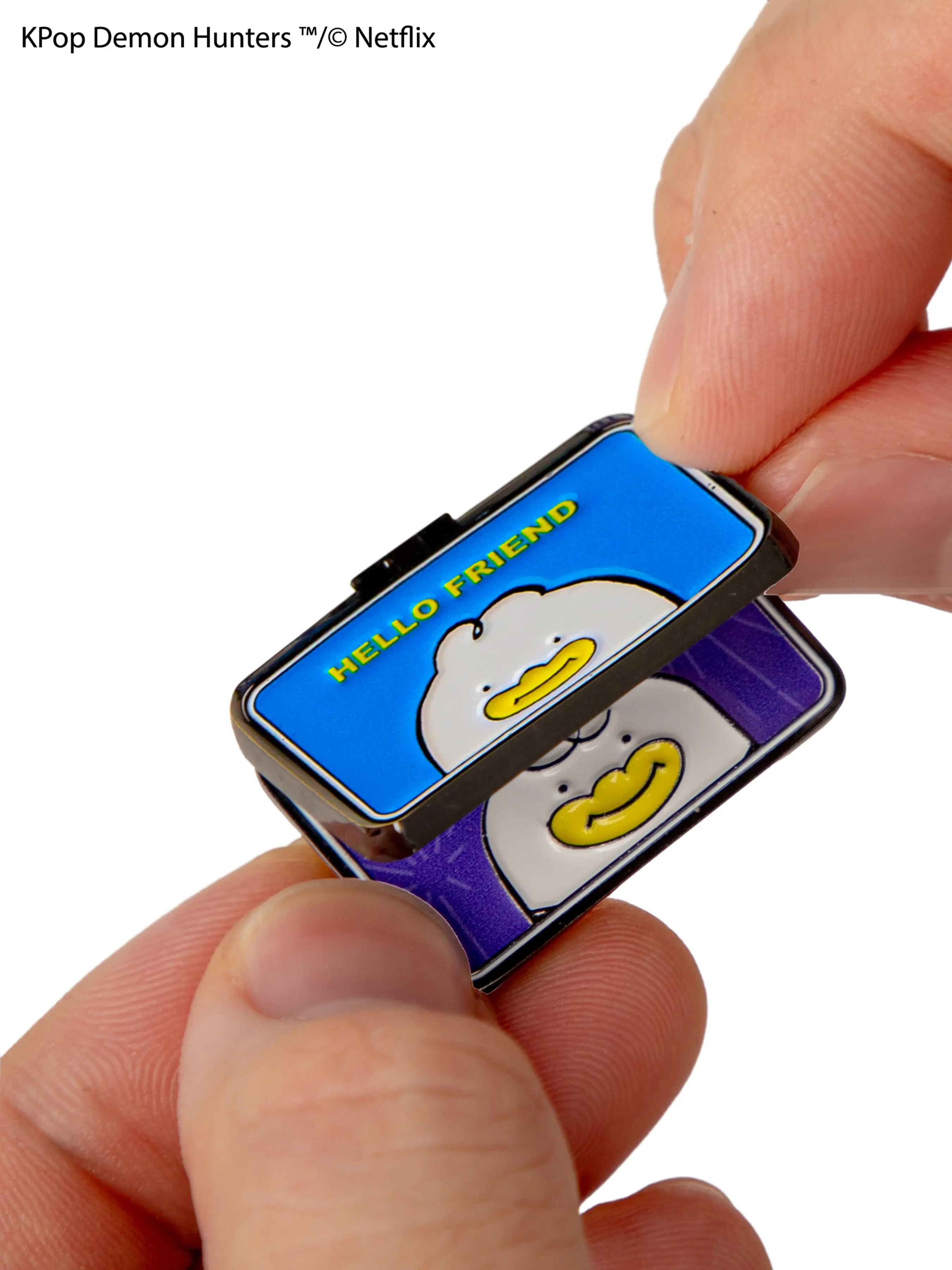 Netflix Official Licensed Kpop Demon Hunters Double-Sided Metal Enamel Badge Reversible Pin for Hats and Bags Fan Collectible Gift, Unique Double-Sided Design, Perfect Fan Memorabilia