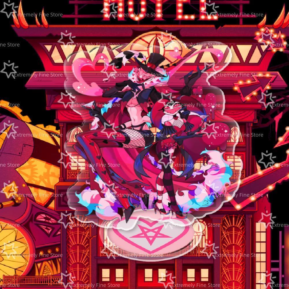 Hazbin Hotel Anime Figure Acrylic Stand Model Plate Alastor Desk Decor Standing Sign Game Fans Gift Ornaments Stand Model