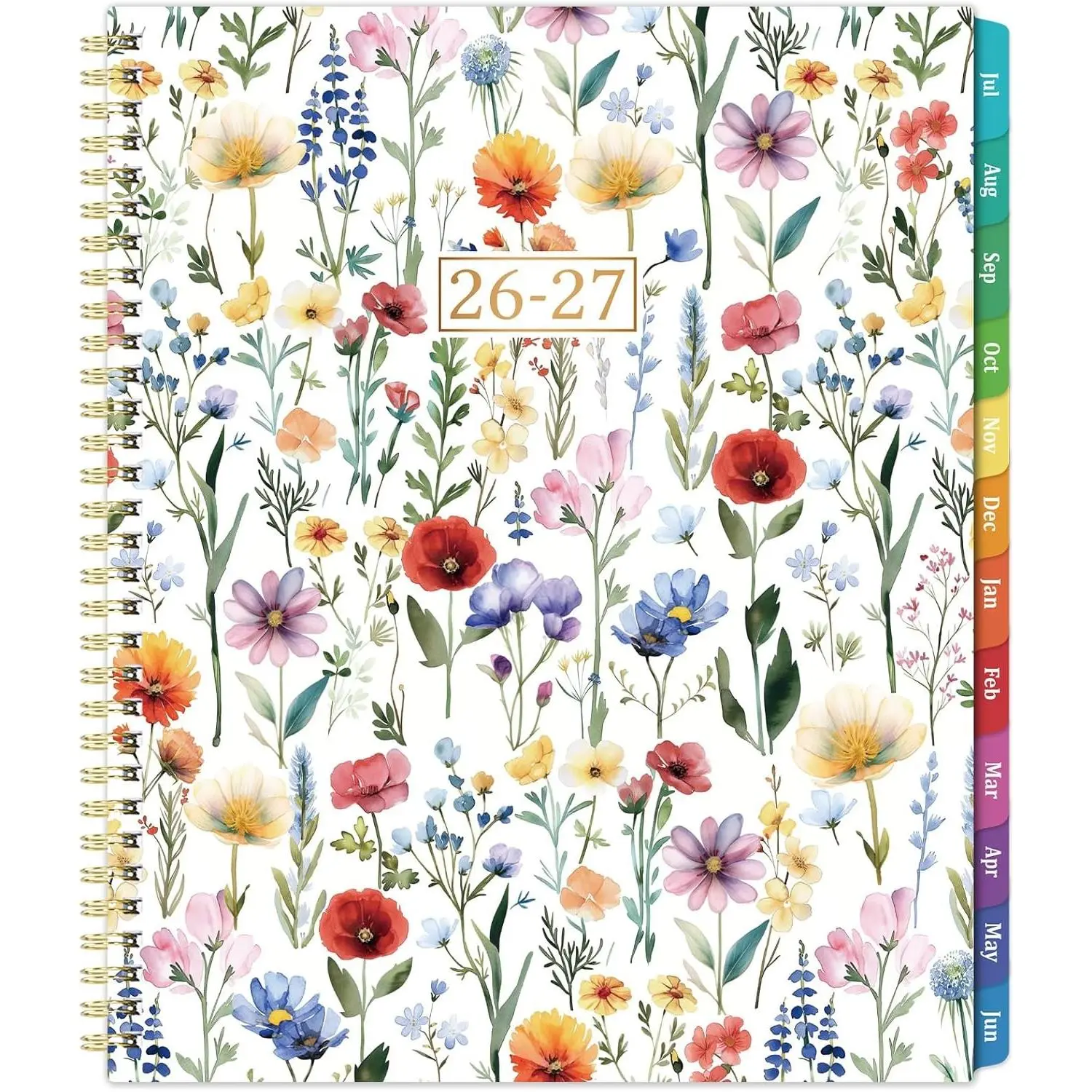 Planner 2026-2027 - Jul. 2026 - Jun. 2027, 8.5" x 11" Planner Weekly and Monthly, Calendar Planner 2026-2027 with 12 Monthly Tabs, Cardboard Cover, Back Pocket