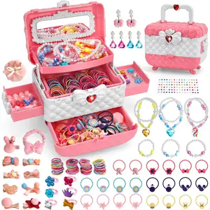 Children's jewellery accessory sets, dress-up jewellery sets for children, costume jewellery with hair clips and headbands, girls' toys, Christmas gifts suitable for girls aged 3, 4, 5, 6, 7, 8, 9, 10, 11 and 12., Necklace For Daughter