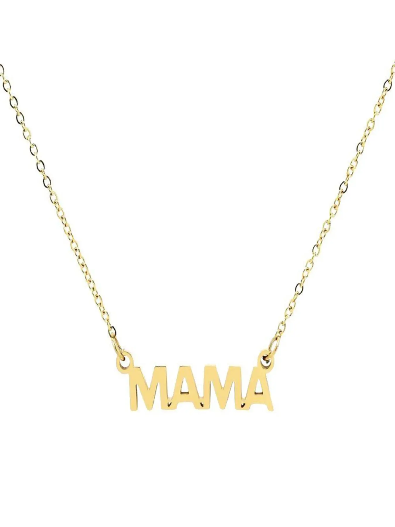 Stainless Steel Mother Necklace, Women's Mama Letter Pendant, Perfect Gift for Mom, Comfortable Daily Wear, Birthday Christmas Halloween Party Jewelry
