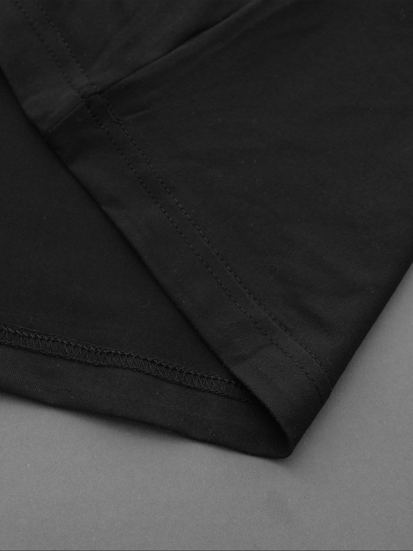 Men's Fashion Back Print Round Neck Wide Shoulder Vest, Casual Loose Fit, Plain Pattern, Perfect for Daily Wear