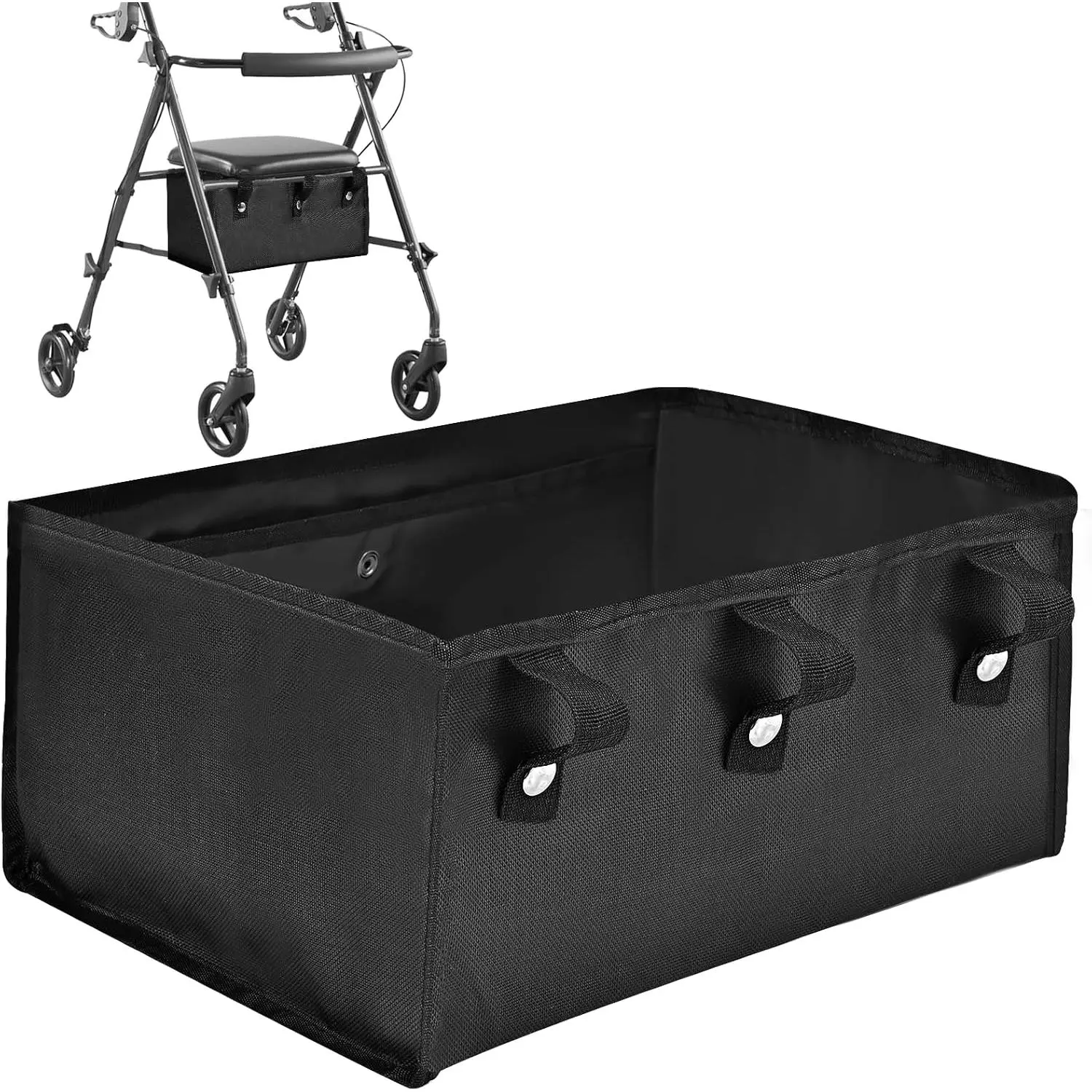 Under Seat Rollator Bag,  Walker Basket for Four Wheel Rollator, Walker Bags for Rolling Walker, Drive Rollator Accessories for Seniors, Storage Ipad, Books, and Essentials