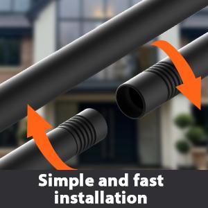 8Ft String Light Poles 4-8 Pack,Light Poles for Outside Lights,Outdoor with Fence Brackets Hanging Lights,Metal Stand Deck Patio Backyard