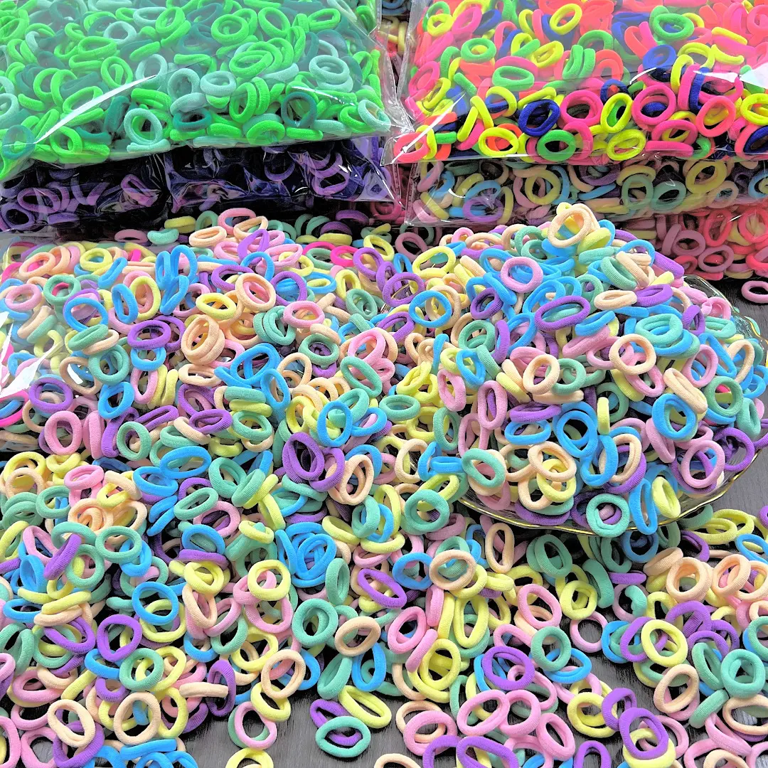 Thumb loop small rubber band seamless towel hair tie does not damage hair, high elasticity hair rope for girls Scrunchies