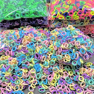 Thumb loop small rubber band seamless towel hair tie does not damage hair, high elasticity hair rope for girls