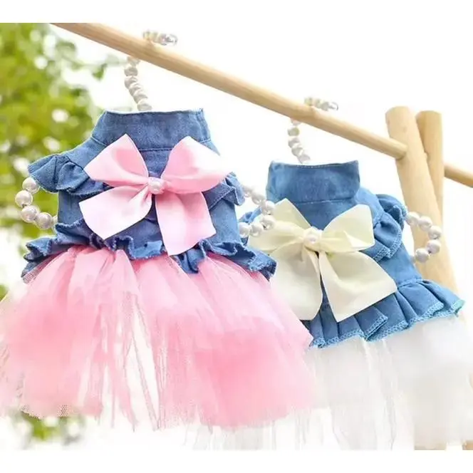 Beautiful dog dress Woven Christmas Sweater Set Velvet Traction Pet Cute Ruffle Costume Halloween Tutu Cartoon Floral Princess Girl Puppy Small Puppy Cat Red Dress Sparkly Furry Dog Christmas Dress