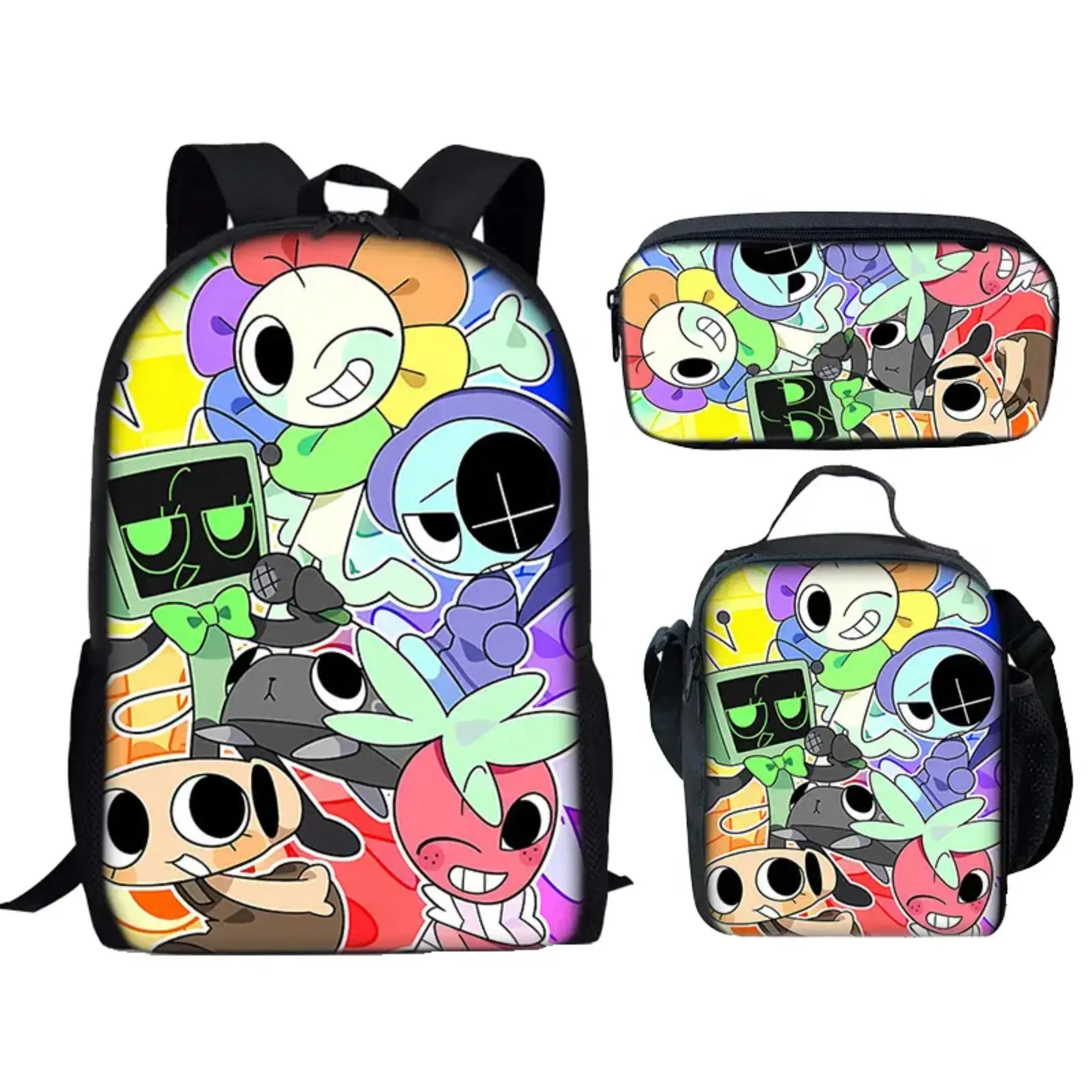 3pcs Dandy'S World Backpack Set for Men Women Lightweight Laptop Backpack, Lunch Bag and Pencil Case