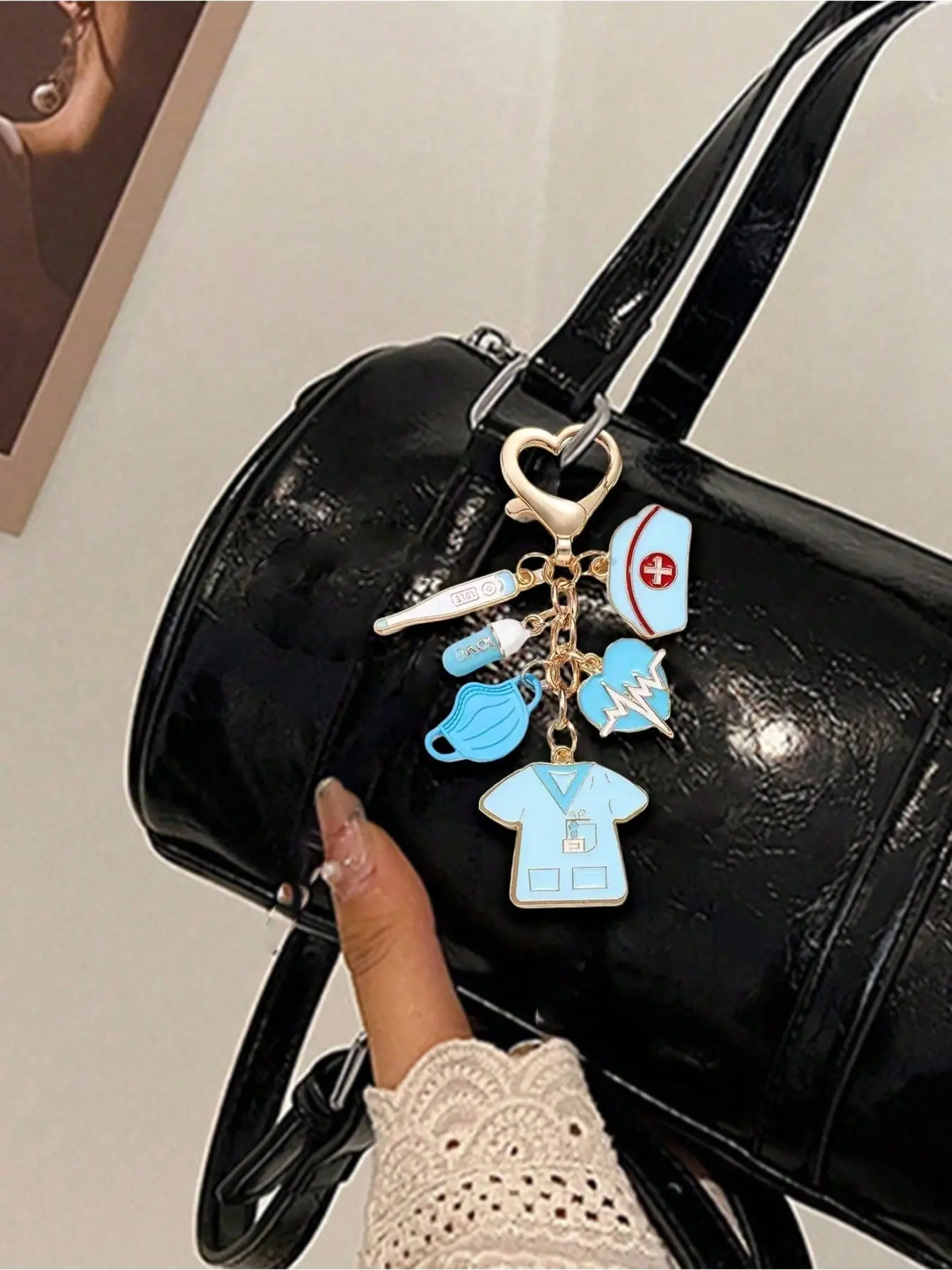 Alloy Nurse Doctor Theme Pendant, Keychain, Women's Decorative Clip, Perfect Gift for International Nurses Day, Classic Style, Couples Pendant