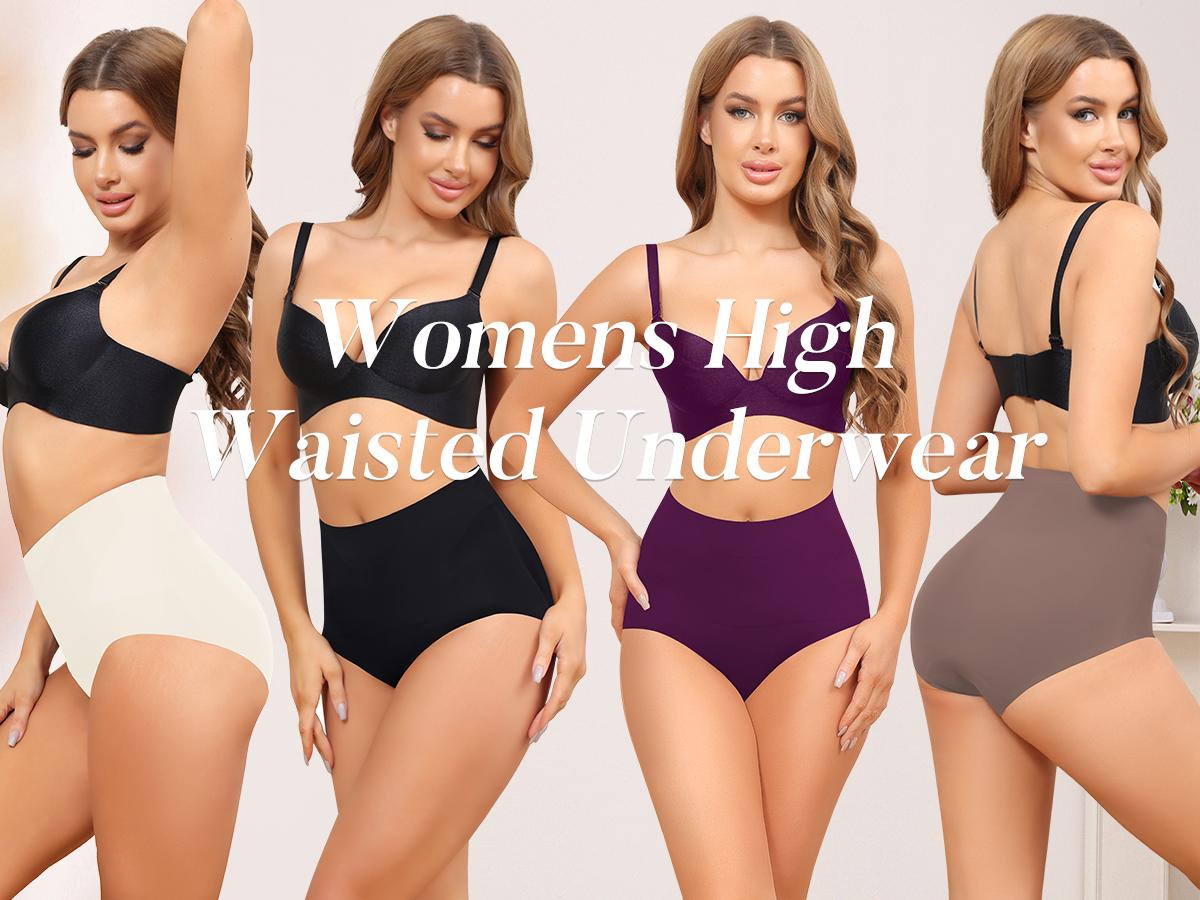 LEVAO 5 Pack Seamless High Waist Underwear for Women, No Show, Full Coverage, Soft & Stretchy Briefs S-XXL SpringStatements