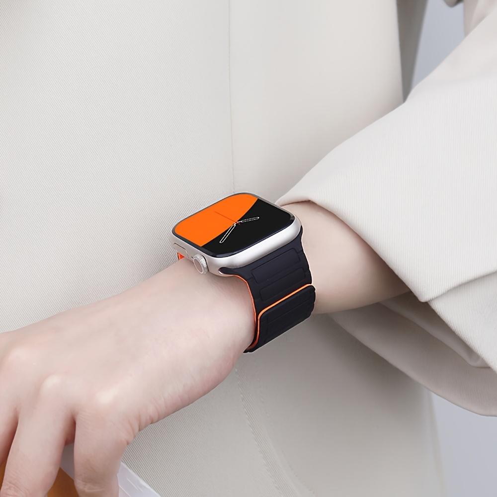 Magnetic Silicone Band – Soft Adjustable Sport Strap for Apple Watch, Secure Fit & Comfortable, Fits 38–49mm