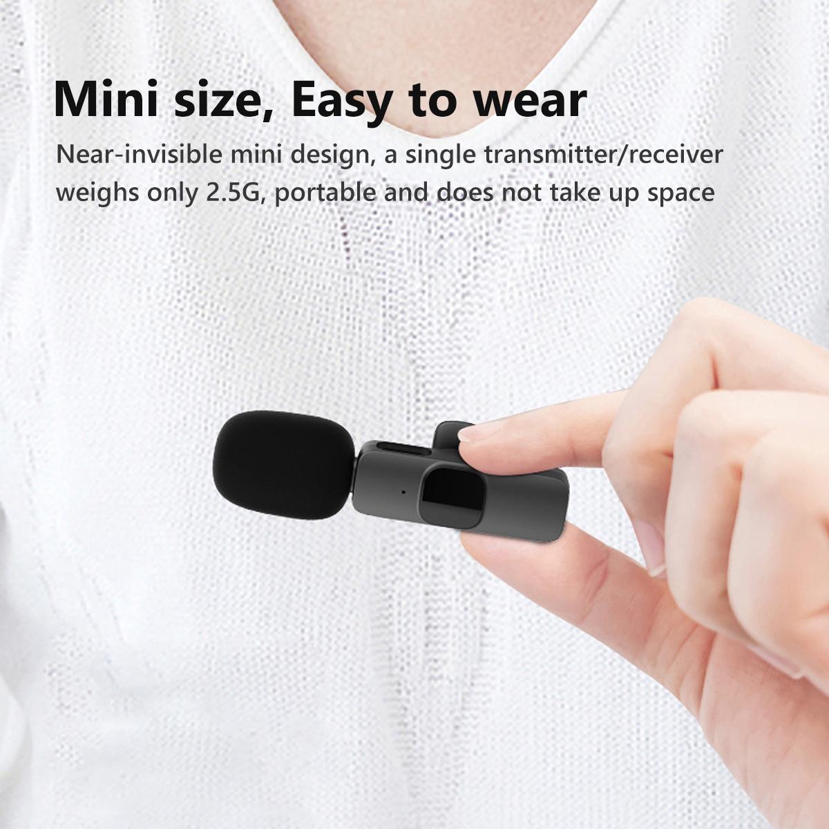 Type C Wireless Lavalier Microphone.for Ios Mic Studio Karaoke Interview Sound Recording Microphone for  Wireless  Lavalier Mic Microphone Accessories