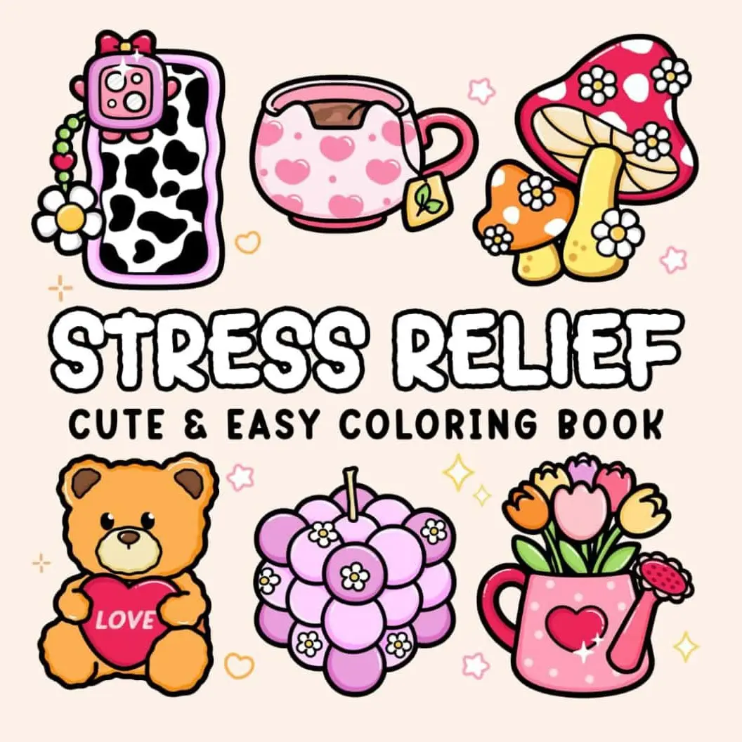 Adult Stress Relief Coloring Book, Relaxing Theme, Beautiful Patterns, Clear Lines, Perfect Gift for Valentine's Day, Birthday, Easter