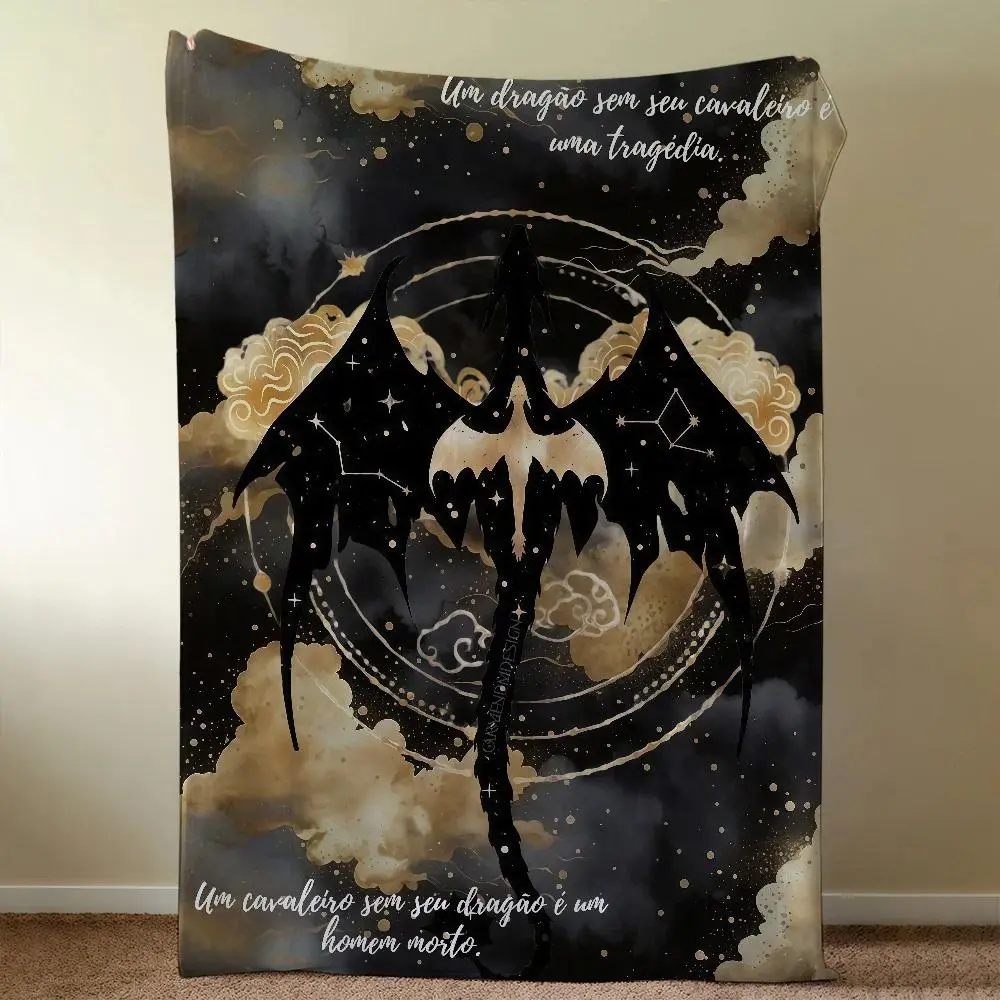 Fourth Wing Dragon Premium Flannel Blanket Soft Cozy Throw for Living Room Gift