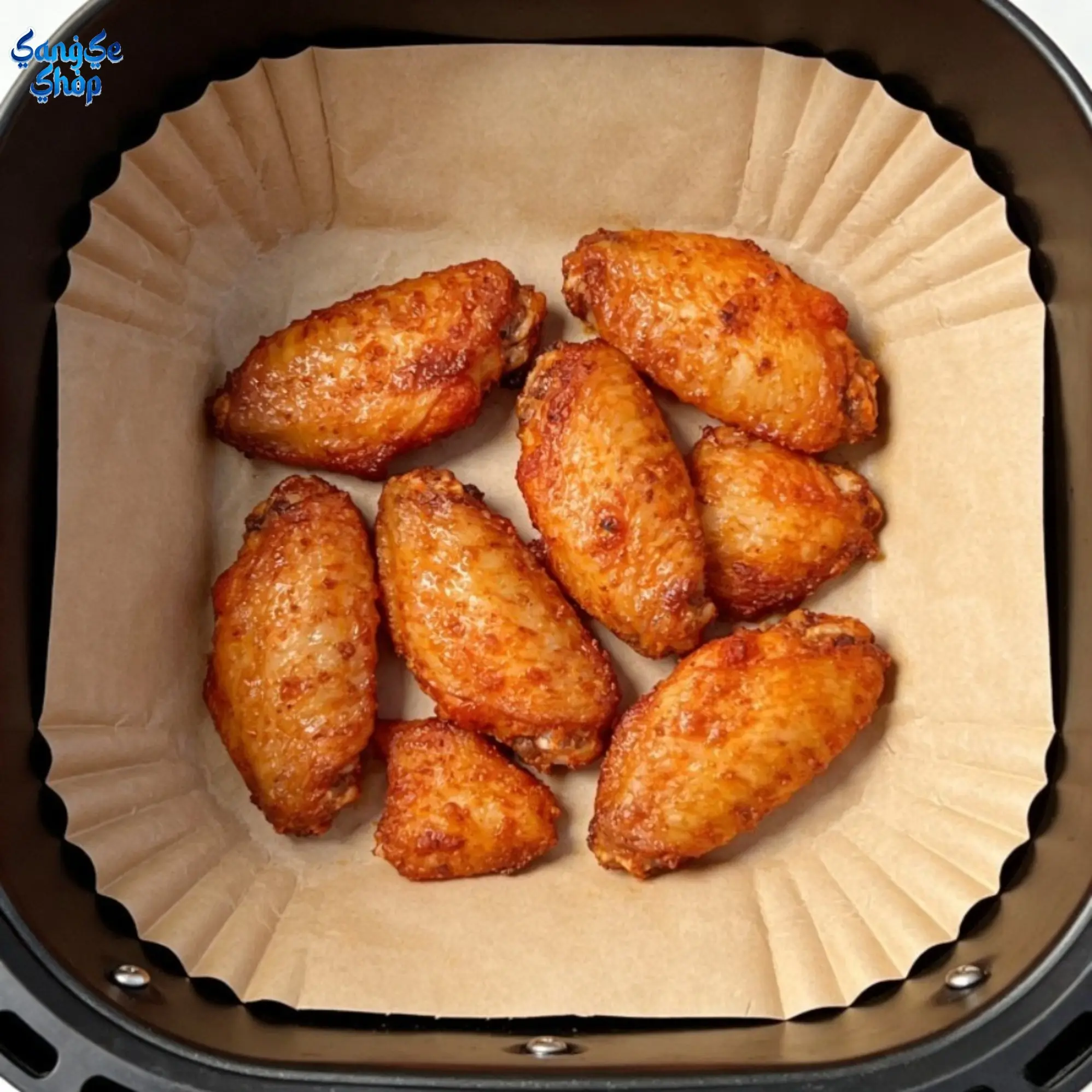 100 Count Disposable Air Fryer Liners, Square 16cm Non-Stick Parchment Paper, Thick Food-Grade Sheets for Oven Baking, Heat & Grease Resistant, Plastic, Baking Accessories, Oil-Grease Resistant, 100Pcs, Easy Peel & Cleanup