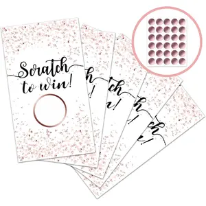 120 PCS Blank Scratch Off Gift Certificates Stickers Cards for Business Hair Beauty Makeup Salon Spa Restaurant DIY Coupon Cards for Holiday Birthday Wedding Baby Shower Favors Games