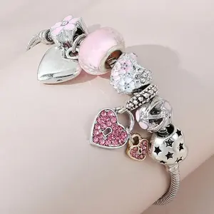 1PC Women's Trendy Bow - Classic Hop Chain, Motivational "Trust God V" Design, Buckle Closure, Elegant Lightweight Friendship Jewelry for Date, Spring Season beautiful stylish link wonderful gift chunky Halloween Quirky Skull Bat Merry Christmas Beaded St