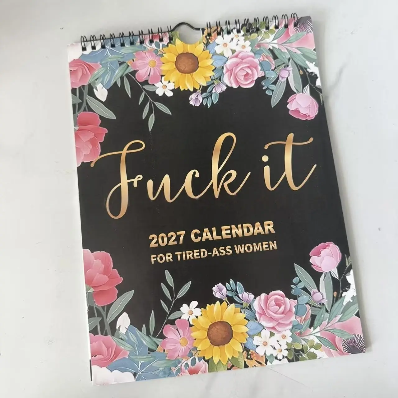 2027 Fashion Women's Floral Wall Calendar, Humorous Monthly Hanging Planner, Decorative Calendar, Funny Gift for Busy Women, Home Office Wall Decoration