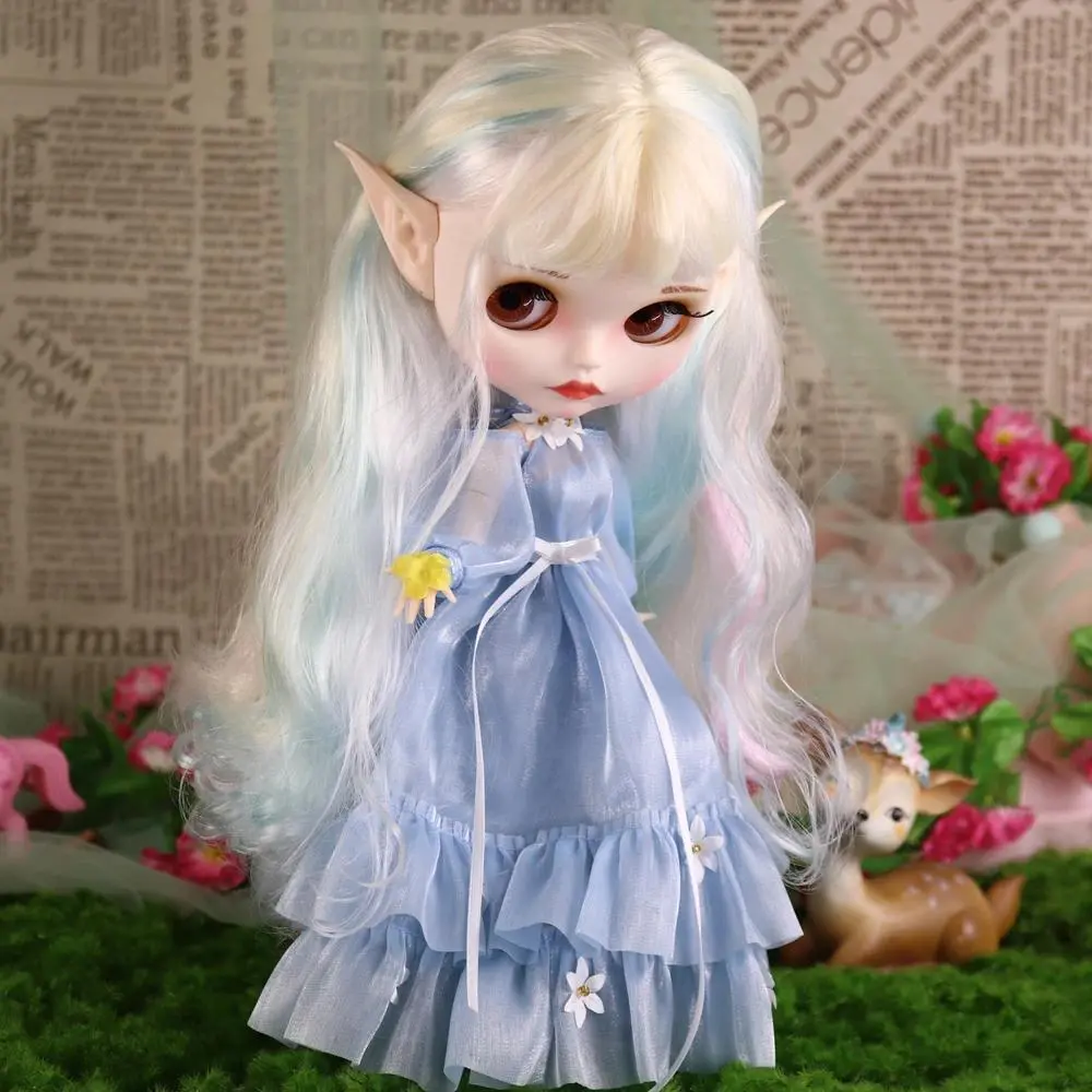 Blyth Doll 1/6 Scale BJD with Plaid School Uniform Outfit, Complete Set with Doll Clothes, Shoes & Hands, OB24 Azone Body Toy Gift, M, Anime Girl, Full Set, Female, Schoolwear