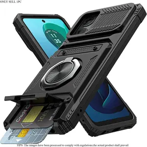 Shockproof Durable Phone Case Casing with Card Slot, Phone Protective Cover Protection, Phone Accessory Cellphone Smartphone Compatible with Motorola Moto G 5G 2025, Moto G Play 2025, Moto G Power 2025, Rugged Clear Cover
