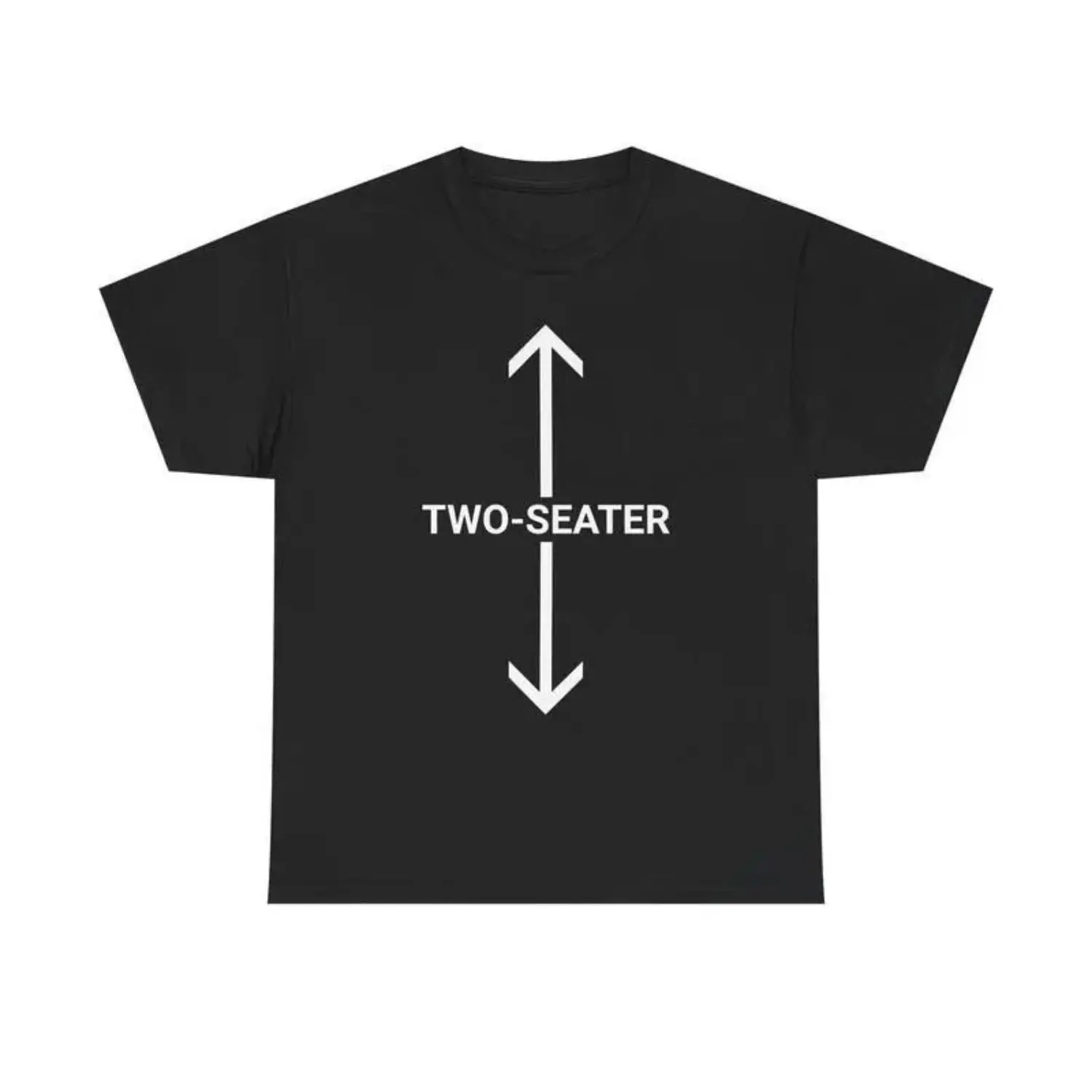 Two-Seater Tee - Funny Heavy Cotton Tee, Humor Shirt for Couples, Gift for Friends, Casual Everyday Wear, Unique Birthday Gift