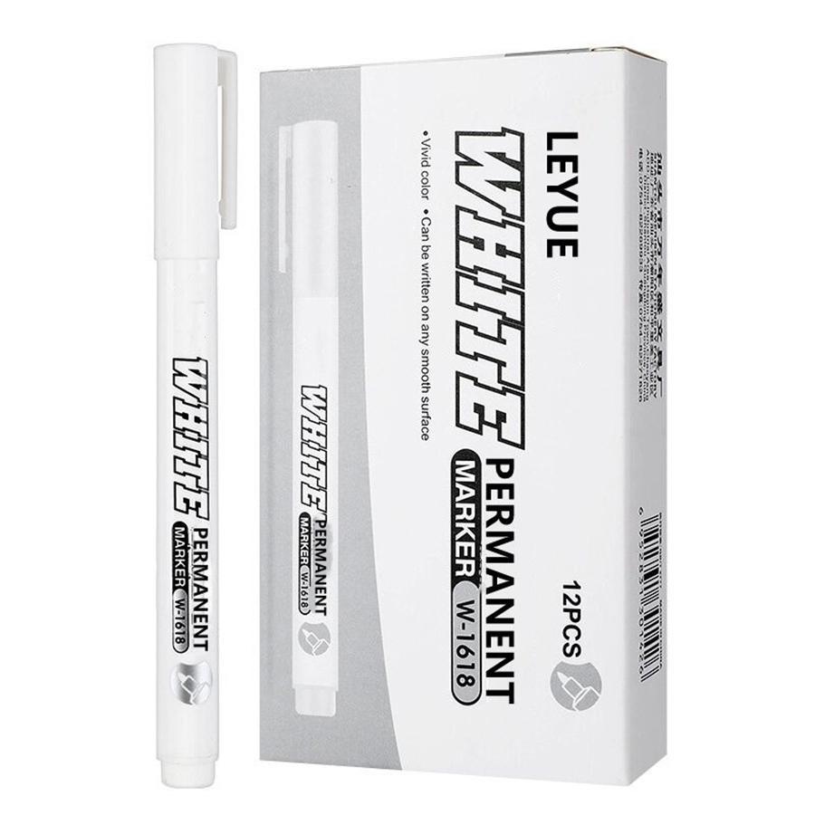 White Ink Marker Pen, 1/2/3/4/5 Counts Quick-Dry Waterproof Paint Marker Pen, Permanent Oil Marker, Stationery Supplies for Home, School and Office #GLOBAL PICKS