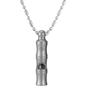 Titanium  Whistle with Metal Lanyard, 120dB+, - Outdoor  Whistle, Ultra-Light, Rustproof