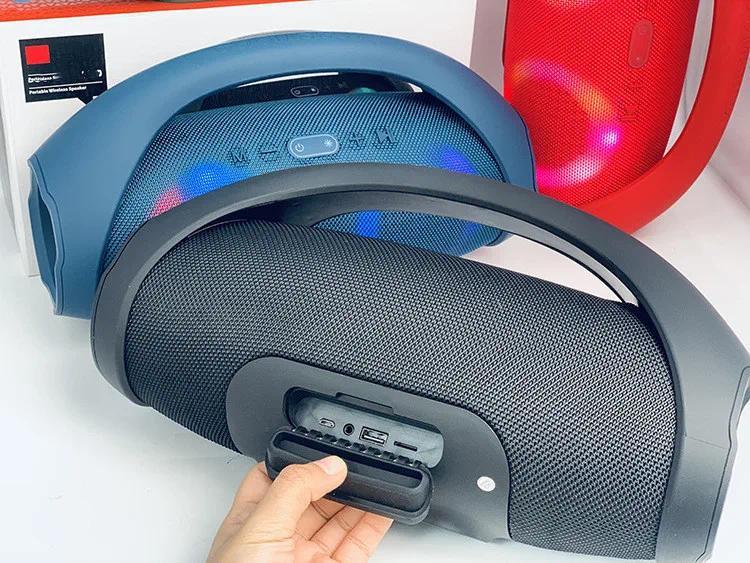 100W high power bluetooth speaker portable RGB colorful light waterproof wireless subwoofer 360 stereo surround TWS FM boombox   cool tech gadgets