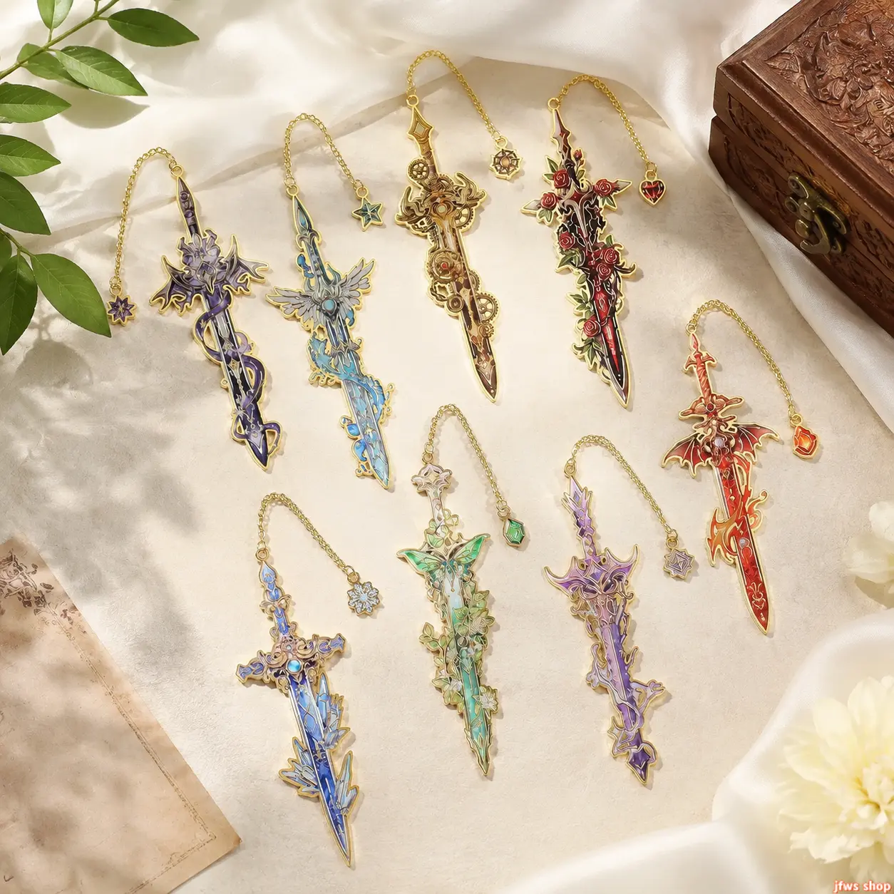 Fantasy Sword Metal Bookmarks Set for Book Lovers - Cool Reading Accessories for Planners & Journals - Unique Gifts for Students & Adults tiktokshopbacktoschool
