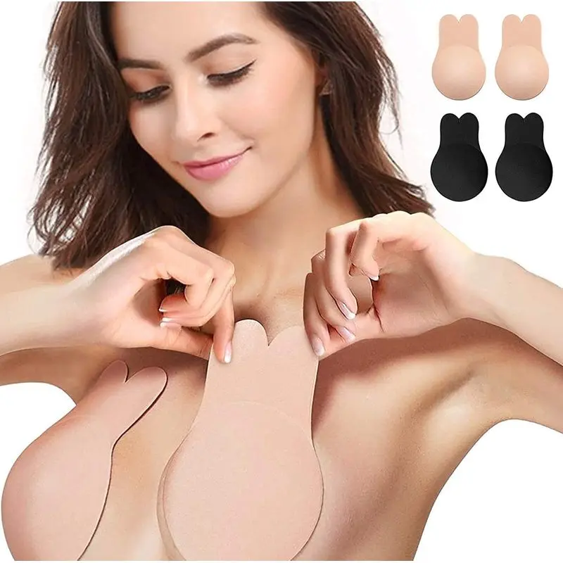 Women's wardrobe Breast Lift Nipple Covers,Adhesive Bra Instant Breast Lift Silicone Covers Pasties Tape 2 Pairs