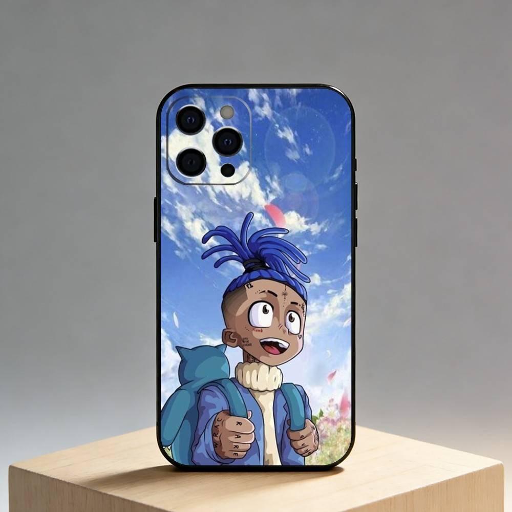 X-XXXTENTACION-S   Phone Case For iPhone17,16,15,14,13,12 Plus,Max Soft Silicone Black Cover