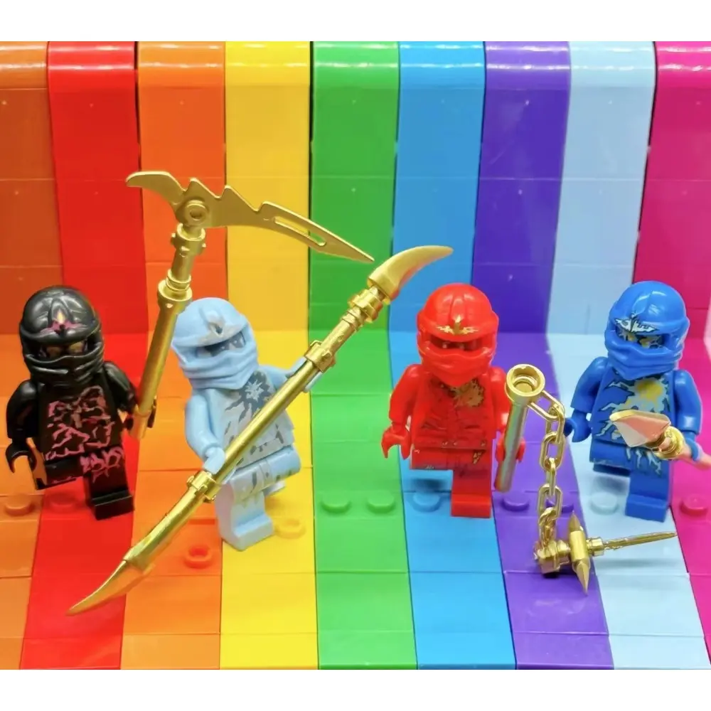 Energy Element Ninja Style Character Building Block Figures, Multi-Character Collection Mini Figures, DIY Assembly Compatible Brick Models
