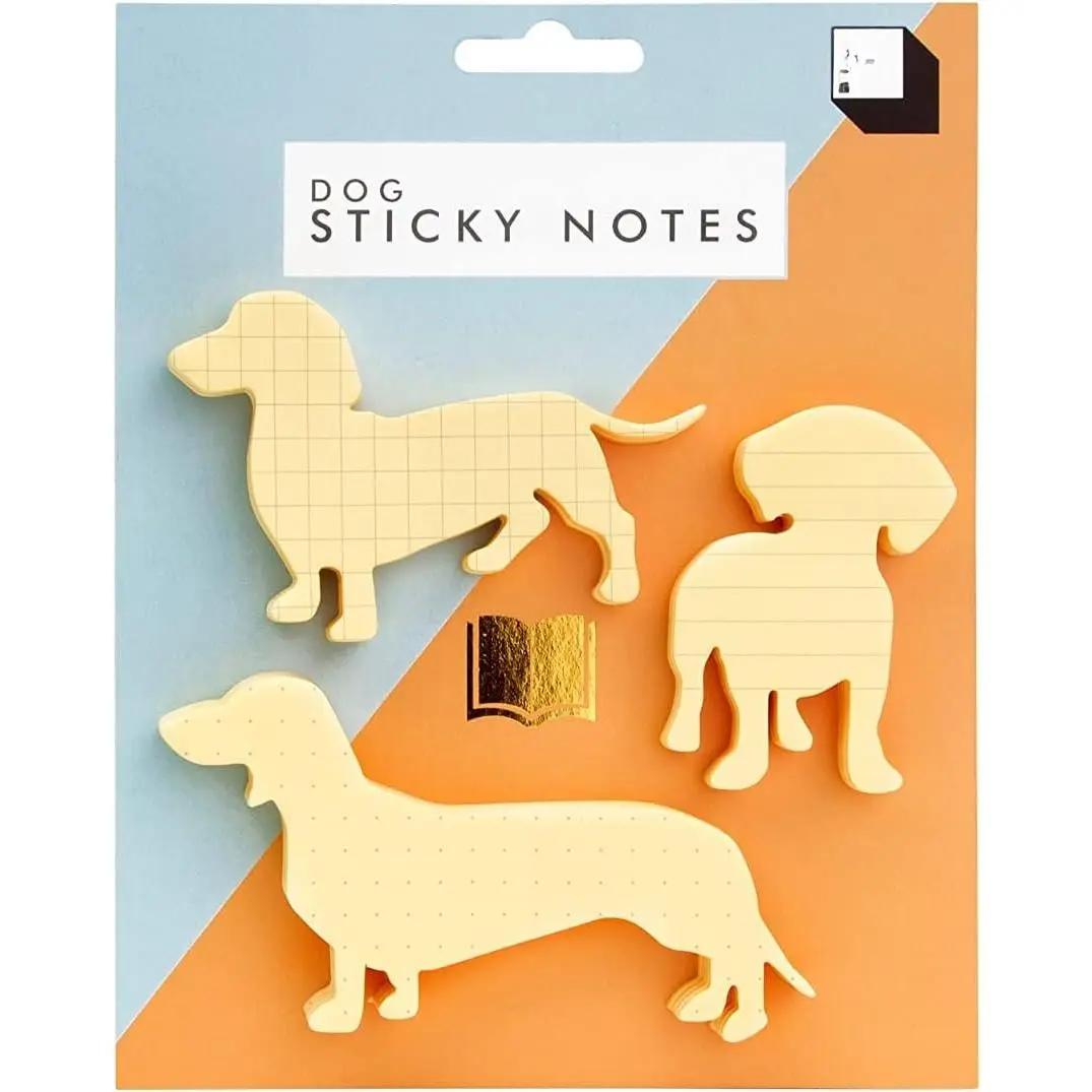 Sticky Note - Dachshund Stationery - Weiner  Notepad - Dachshund Gifts - Novelty Sticky Notes - Stationery  - Desk Accessories - Fathers Day  - Dotted Lined Grid Notepads