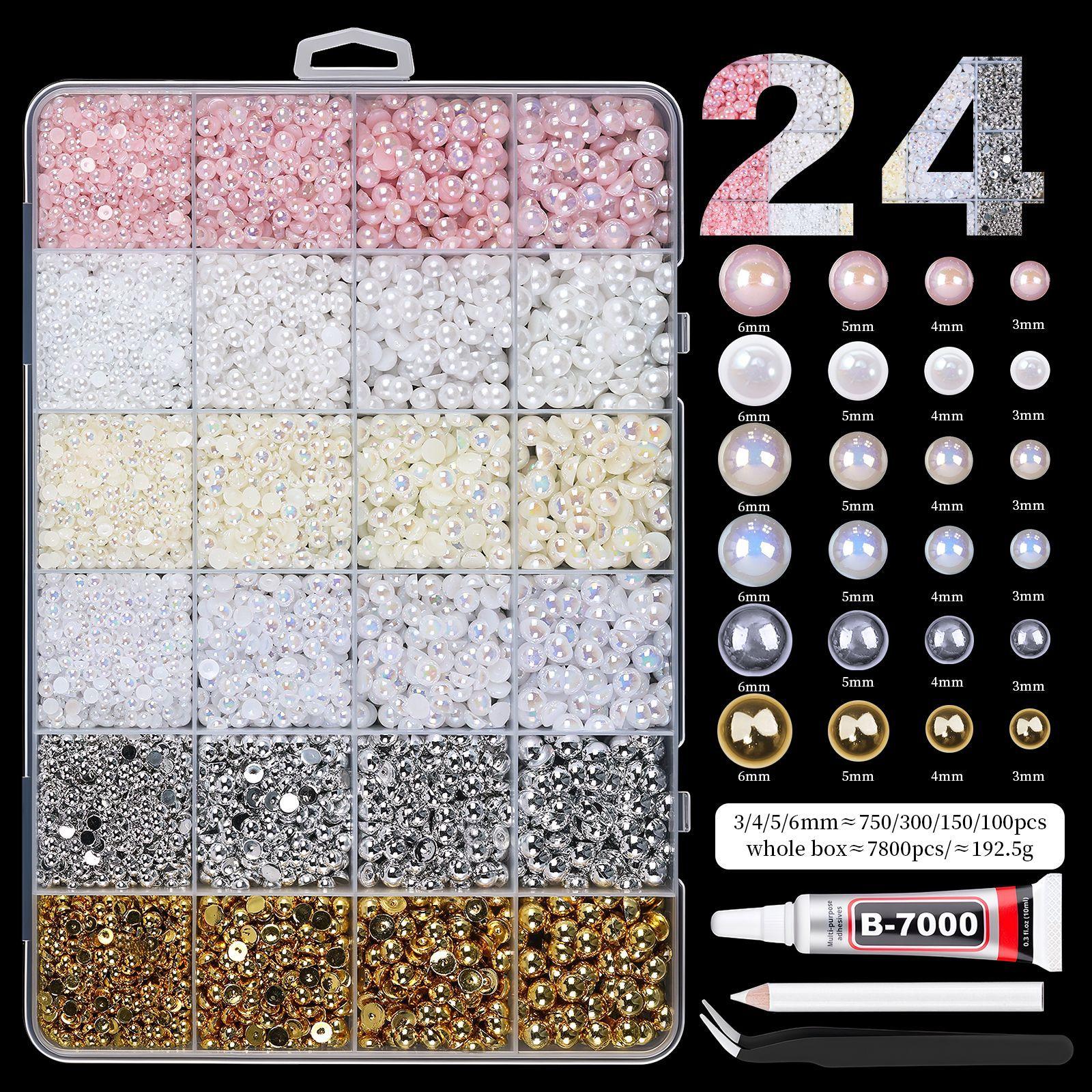 Adult Toys - Rhinestone Pearl Resin Flat Bottom Diamond DIY Jewelry Set