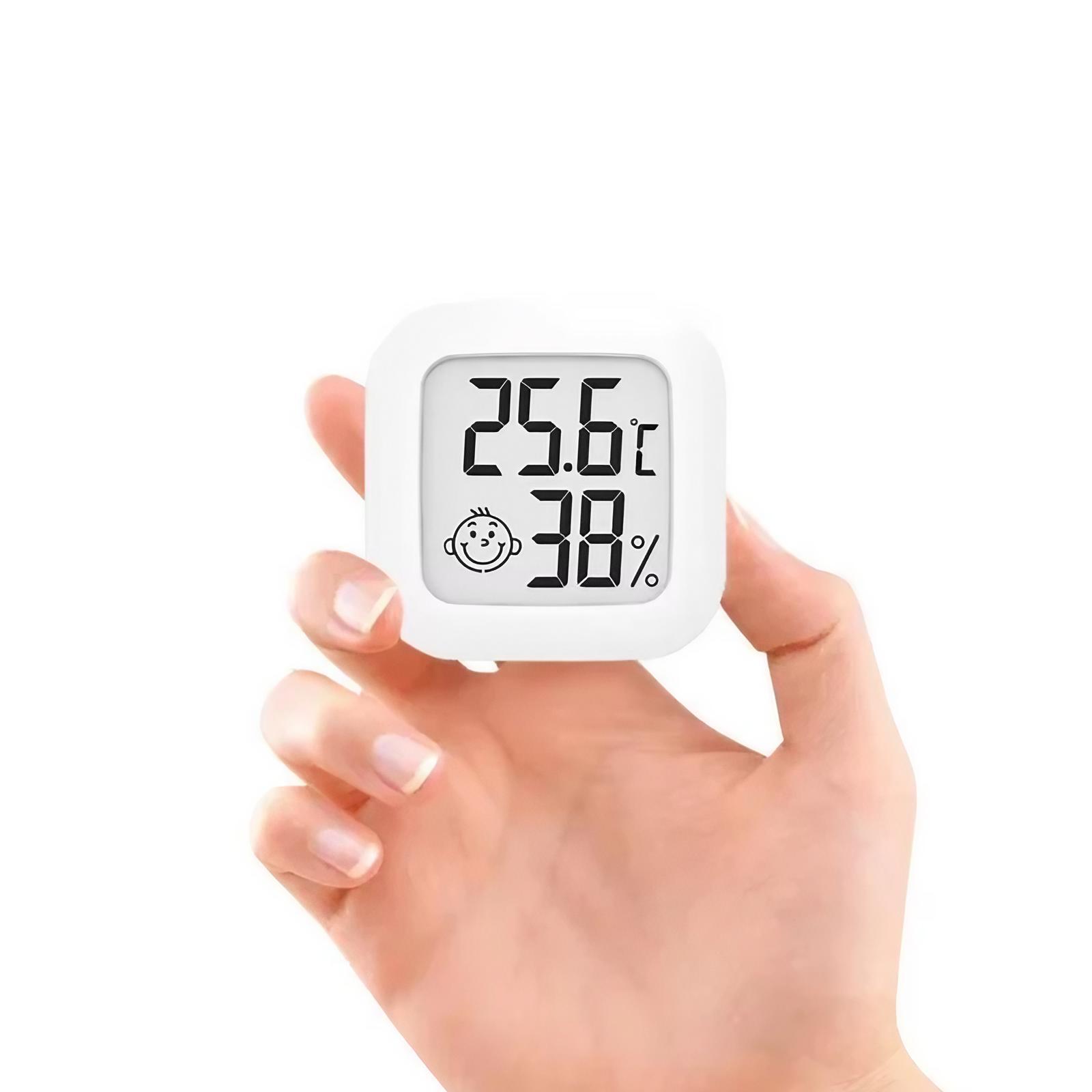 Mini Digital LCD Display Thermometer, 1 Count High Accuracy Temperature Sensor, Batteries Powered Household Humidity Meter, Indoor Temperature Measuring Instrument