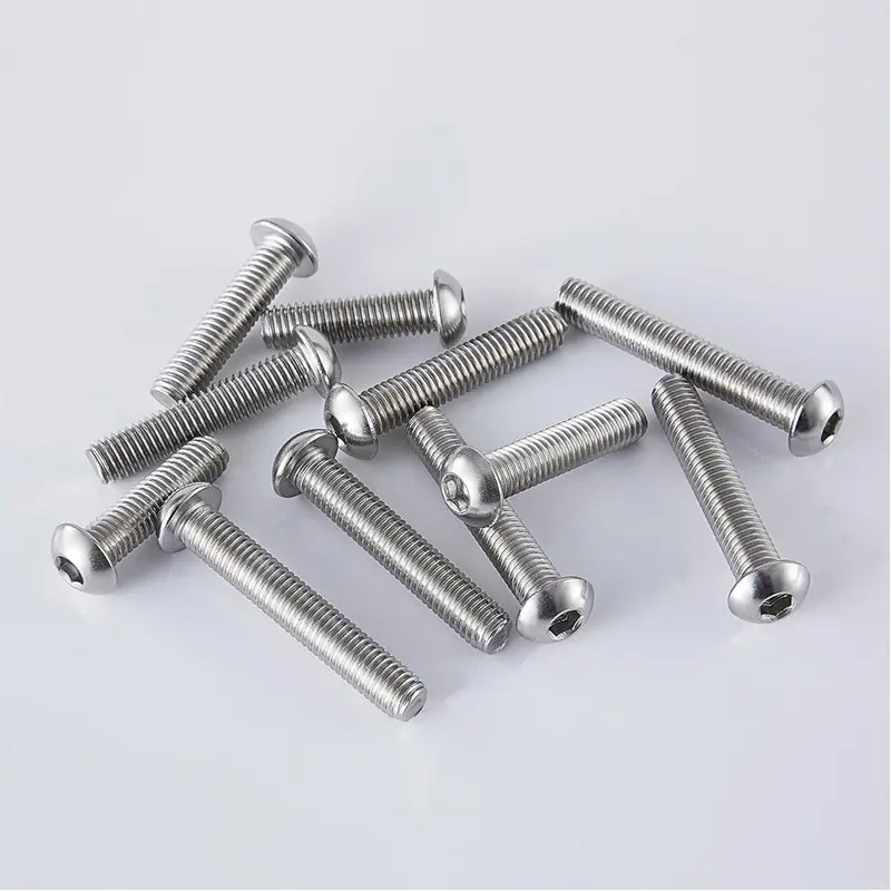 40 pcs, Screws,M6-6/12/16/20/25mm Button Head Socket Cap Screws and Bolts, Stainless Steel Screw, Allen Socket Drive