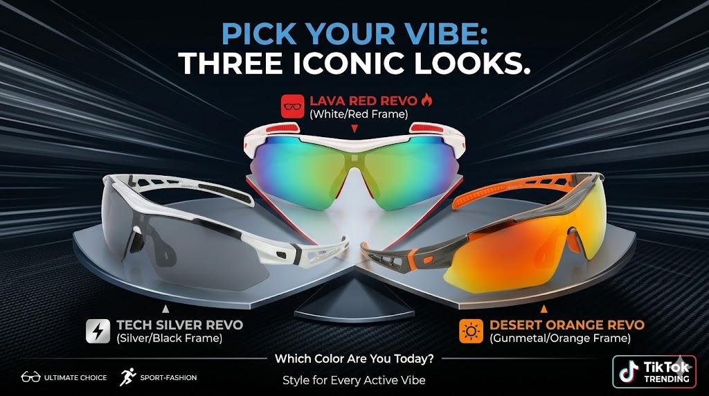 Ultimate Wraparound Sports Sunglasses for Men & Women |   Y2K Shield Shades for Cycling, Running & Baseball |   Anti-Slip TR90 Frame & UV400 PC Lens