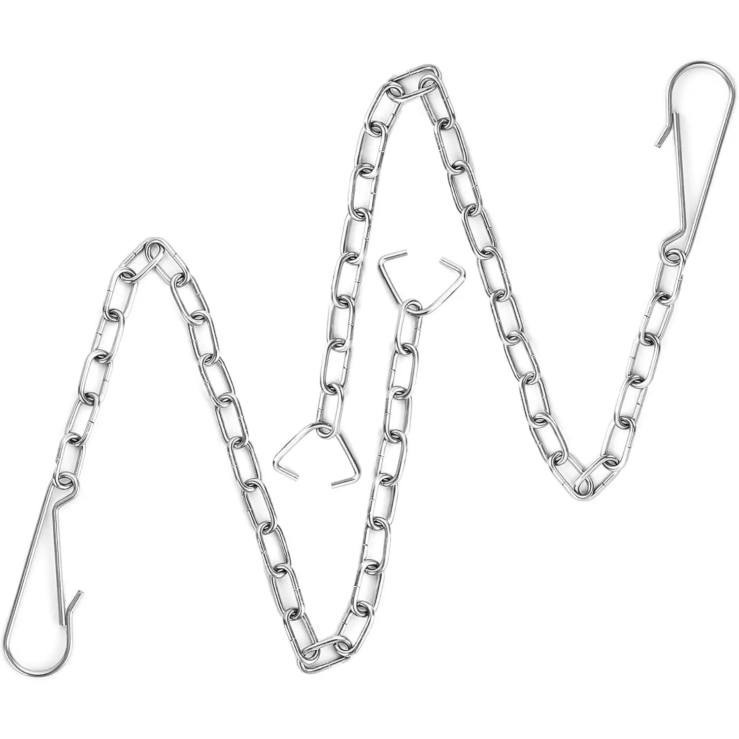 2 Pack Stainless Steel Toilet Flapper Chain Replacement Kit, 9.45'' Universal Adjustable Toilet Flush Lift Handle Chain Fits Most Toilet Flappers