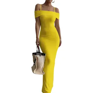 Goddess wardrobe Ulovmi Women's Sexy Maxi Dress Off The Shoulder Cocktail Long Dresses for Wedding Prom Party Vacation Summer 2026