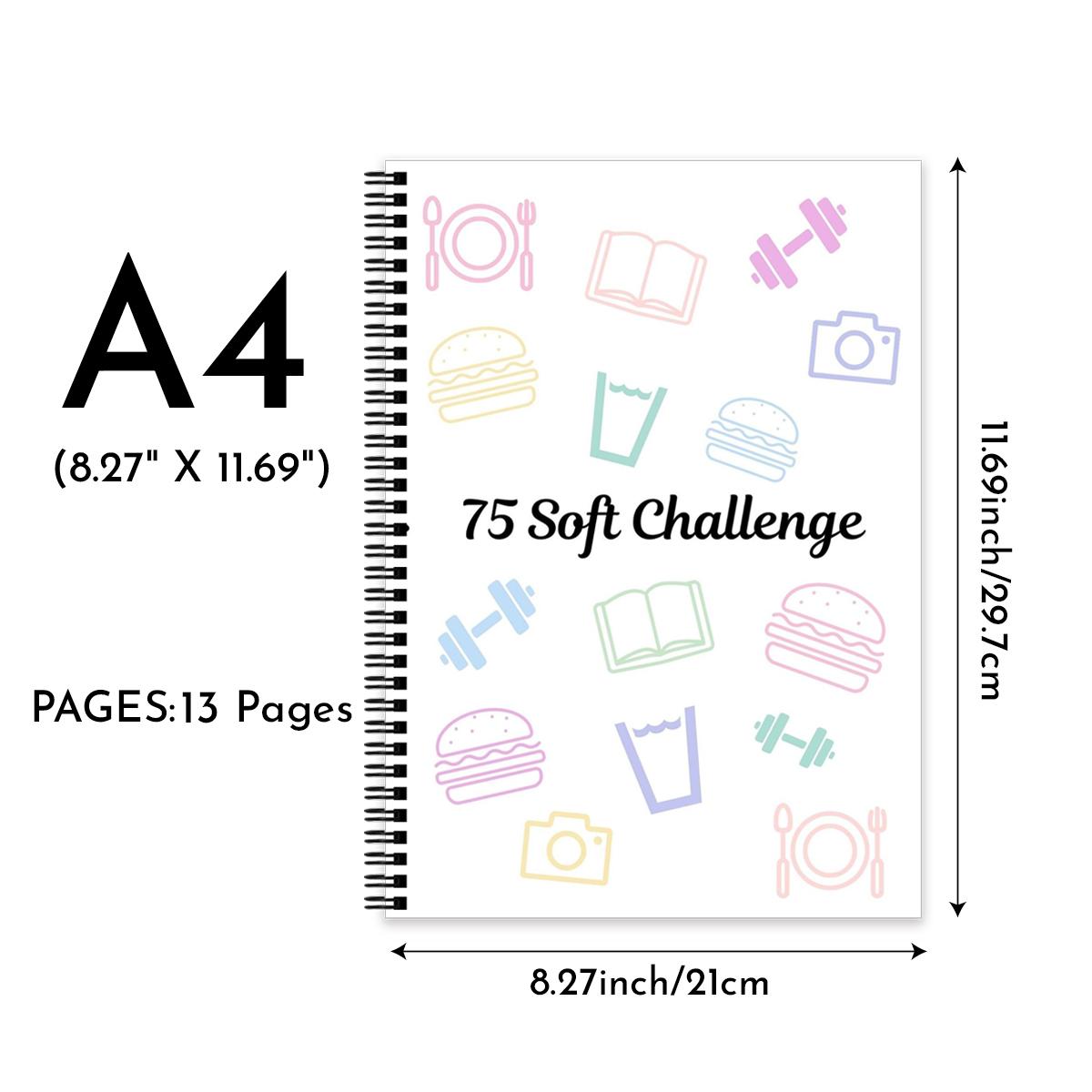 A4 Soft Monthly Budget Academic Planner Notebook, 1 Count 75 Target Challenge Planner Notebook, Productivity Planner, Daily Planner, Time Management & Efficiency Improvement Record Book, Office Stationery & Supplies, Weekly Spiral Bound Planner