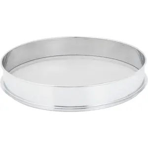 60 Mesh Flour Sieve, 304 Stainless Steel Food-Grade Fine Mesh Strainer for Mungbean, Rice, Pearl Powder