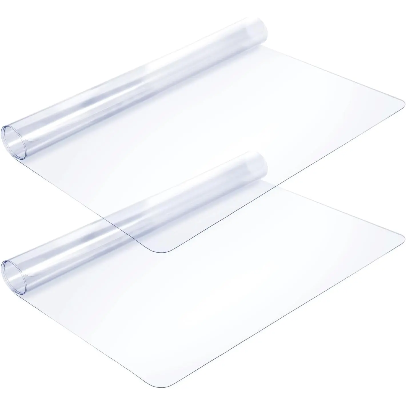 2 count Bedside Table Covers 15.8 x 23.6 in 1.5mm Thick Plastic Nightstand PVC Clear Table Cover Protector Coffee Multipurpose Clear Desk Mat Rectangle End Side Table Pad for Nightstand