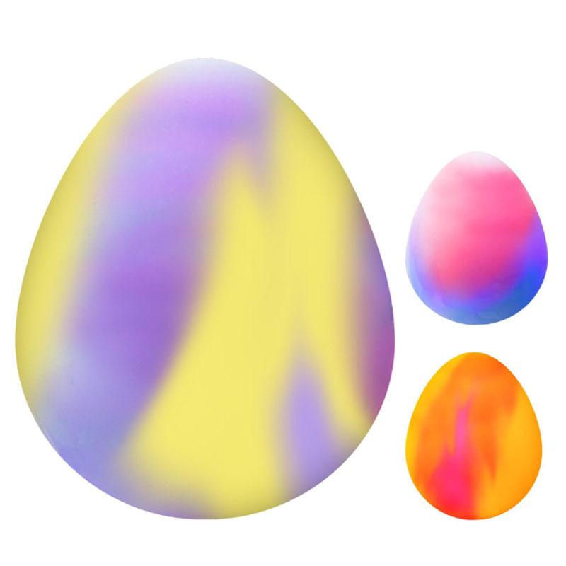 Changes color upon contact with water. Egg-shaped stress-relieving toy for adults.