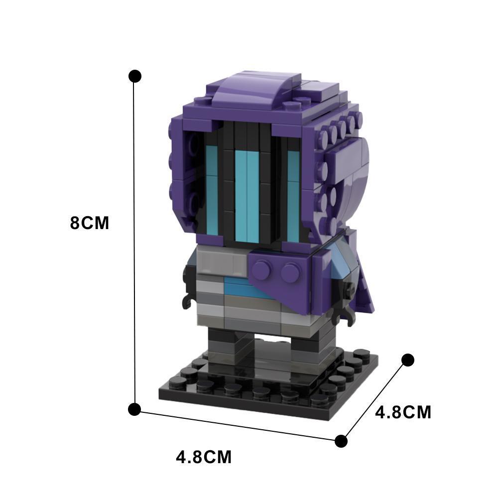 MOC Building Blocks Kit Cartoon Figures Characters Bricksheadz Collection Bricks Model Horror Movie Characters Assemble Toy Gift popular