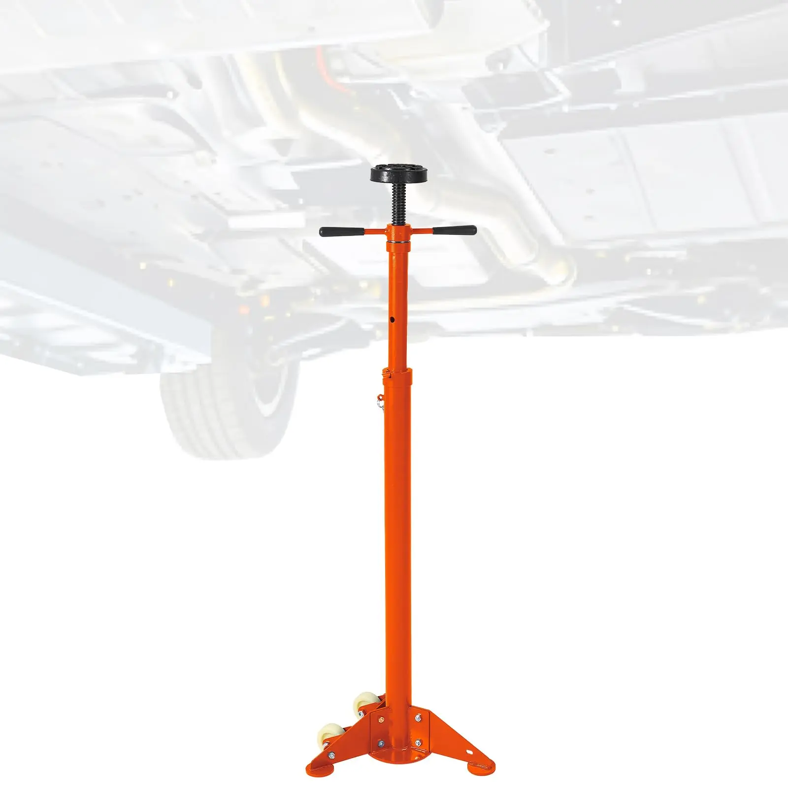 Garvee 3/4 Ton Underhoist Support Stand Pole Jack (1653 lb) - Adjustable 38-76 in Screw Jack - Rolling Wheels for Vehicle Lift Undercarriage Support