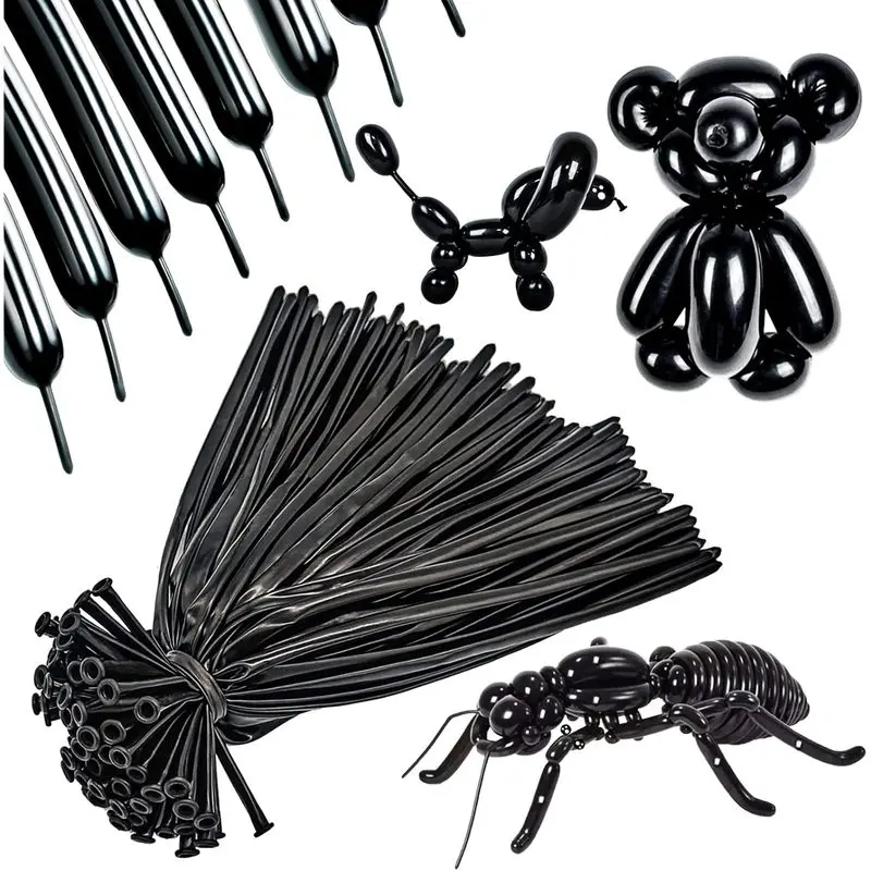 260 Long Balloons 100 Pack, Thick Latex Twisting Balloons for Balloon Animals, DIY Modeling, Birthday Party Decorations & Halloween Events